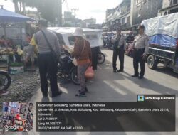 Polsek Sidikalang Kota Siap Amankan Melalui Patroli Dialogis Di Pekan Sidikalang,Dalam Rangka Sambut Idul Fitri