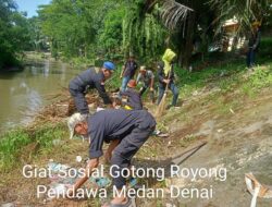Pendawa Medan Denai Gelar Aksi Bersih-Bersih Bantaran Sungai Denai