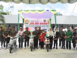 HUT Ke-74 Kodam I/BB, Korem 031/Wira Bima Sukses Gelar Jalan Sehat dan Senam Bersama
