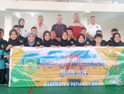 Kadisporapar Lepas Kontingen POPDA Padang Lawas ke Kejuaraan POPPROVSU ke 14 di Medan