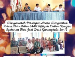 Pemdes Gunungbatu Akan Menyambut Tahun Baru Islam 1446 H, Pada Tgl 26 Juli 2024