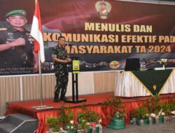 Waaster Kasad Brigjen TNI Terry Tresna Purnama Resmi Membuka Gelar Peningkatan Kemampuan Menulis Dan Komunikasi Sosial Efektif Pada Masyarakat
