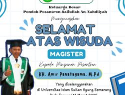 Pimpinan Pondok Pesantren Saifullah An-Nahdliyah Resmi Sandang Gelar Magister Pendidikan