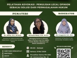 Mahasiswa Hukum USU Gelar Workshop Nasional, Kupas Tuntas Teknik Menyusun Legal Opinion