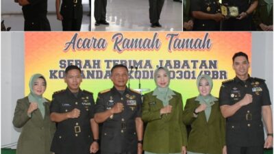 Danrem 031/Wira Bima Pimpin Serah Terima Jabatan dan Tradisi Satuan Dandim 0301/Pekanbaru