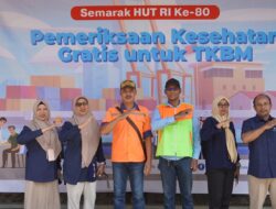 Semarak HUT RI ke-80, Pelindo Regional 1 Gelar Pemeriksaan Kesehatan Gratis untuk Pekerja TKBM