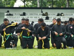165 Prajurit Kodam I/BB Naik Sabuk Hijau di UKT Pencak Silat Militer