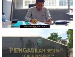 Joko Suandi, S.H., M.H., Puji Pengadilan Negeri Lubuk Pakam, Kecam Pemerintah Deli Serdang karena Menentang Keadilan dalam Kasus Eksekusi SDA,BMBK