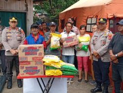 Respon Cepat Polsek Medan Area Beri Bantuan Kepada Korban Kebakaran