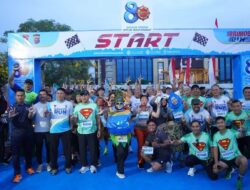 Korem 031/WB Ikut Meriahkan Brimob Run di Mapolda Riau