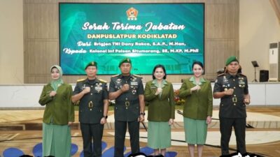 Dankodiklatad Pimpin Sertijab Danpuslatpur, Kolonel Inf Polsan Situmorang Resmi Gantikan Brigjen TNI Dany Rakca