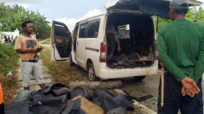 Mobil Terbakar Akibat Tumpahan BBM Subsidi, di Tangani Unit Krimsus Polres Lebak