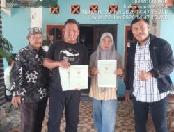 Kantor Pertanahan Kabupaten Serdang Bedagai Serahkan Sertipikat PTSL Kepada Masyarakat di Desa Dolok Merawan