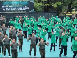 Olahraga Bersama dan Donor Darah Warnai HUT ke-80 Persit Kartika Chandra Kirana di Kodam XIX/TT