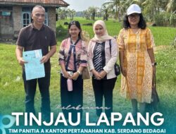 Kantor Pertanahan Kabupaten Serdang Bedagai Tinjau Lapang Tim Panitia PKKPR Di Desa Sei Rampah.
