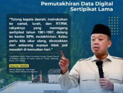 Cegah Tumpang Tindih Lahan, Menteri ATR/BPN Imbau Pemilik Sertipikat Lama Lakukan Pemutakhiran Data
