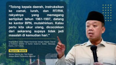 Cegah Tumpang Tindih Lahan, Menteri ATR/BPN Imbau Pemilik Sertipikat Lama Lakukan Pemutakhiran Data