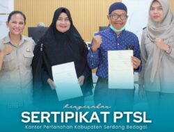 Kantor Pertanahan Kabupaten Serdang Bedagai Serahan Sertipikat PTSL Tahun Anggaran 2025 Di Desa Sei Buluh dan Desa Pulau Tagor